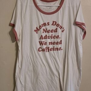 White and Red Graphic Tee